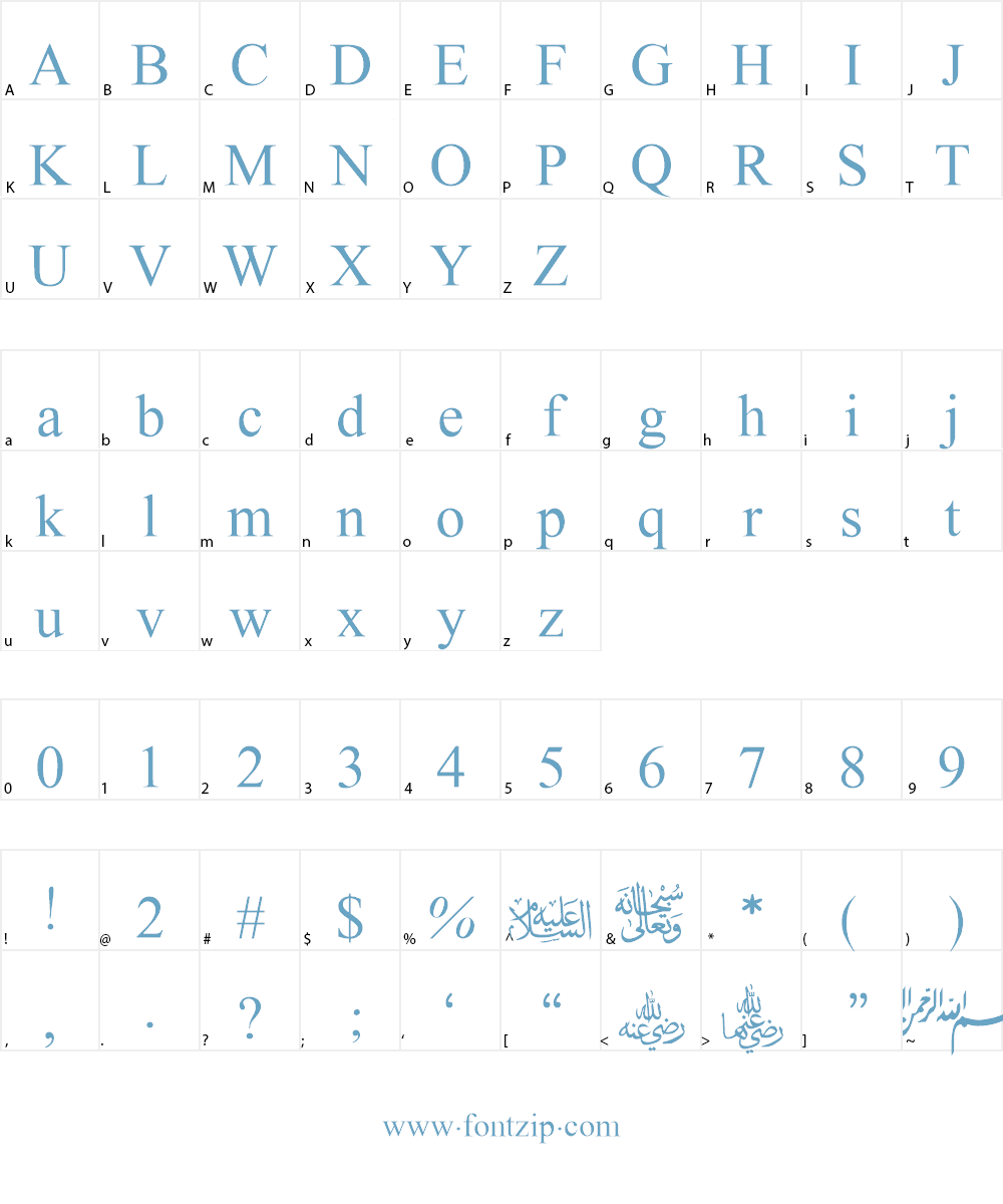 MV DawlatulIslam Vazan Rasmy Font Character